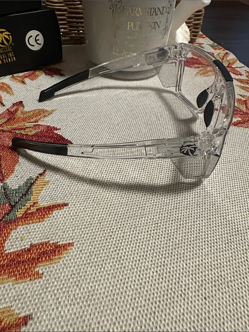 Clear Safety Eyewear with Black Nose Pad and Temple Accents